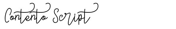 Contento Script font preview